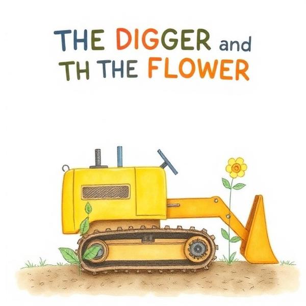 The Digger and the Flower storybook cover