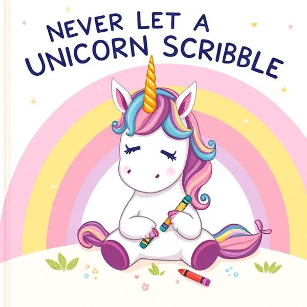 Never Let a Unicorn Scribble storybook cover